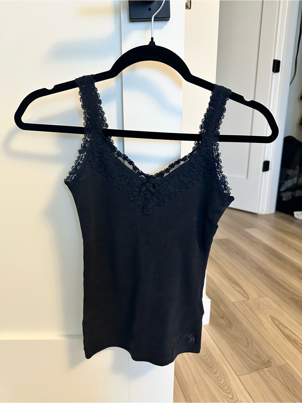 abercrombie kids navy Lace-Trim Tank Top